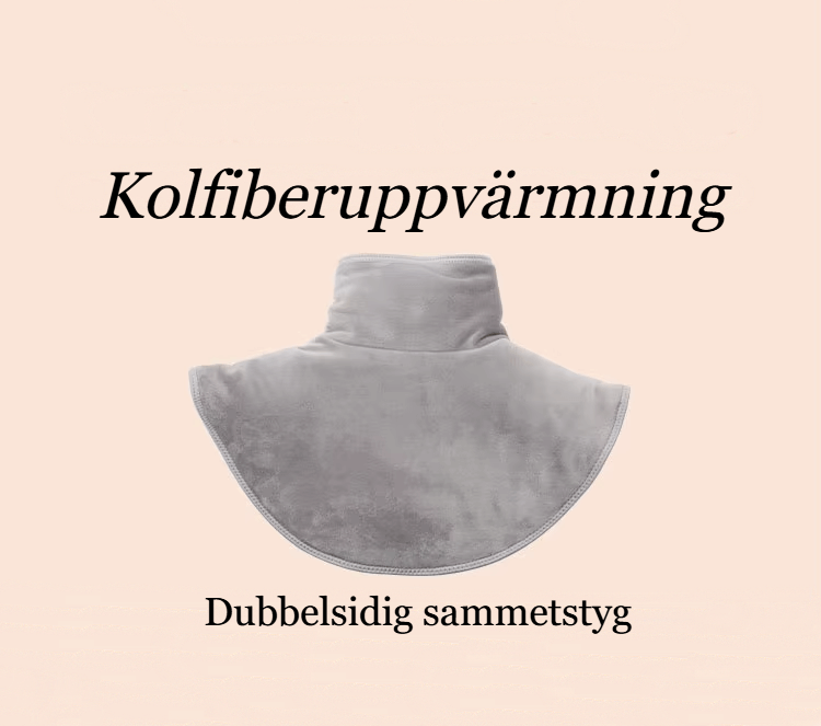 Nestra värmekrage med kolfiberuppvärmning och dubbelsidigt sammetstyg för smärtlindring i nacke och axlar.